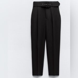 Zara small black pants with belt